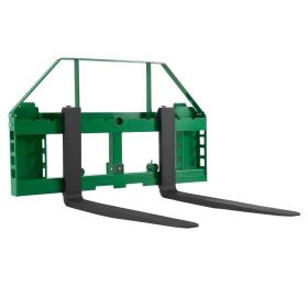 Pallet Fork Frame Attachment With 48-inch Skid Steer Forks For JD Tractors (Option: Default)