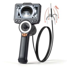 Articulating Borescope With 3.9mm Ultra Slim Lens, 4-Way 360 Articulated Endoscope With Light, 4.5 HD IPS Screen, 8X Zoom Inspection Camera For A (Option: Default)