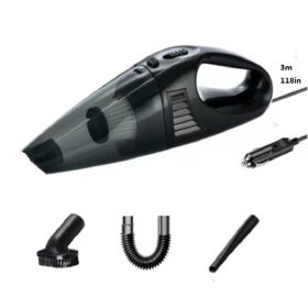 Car Vacuum Cleaner; 8000pa Cordless Rechargeable Car Mini Vacuum Cleaner; Handheld Dry & Wet Car Dust Remover For Car Home Office Desktop (Items: Wired, Color: Black)