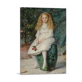 Nina Daughter Of Frederick Lehmann 1869 (Type: Standard Framed Canvas Print, size: 12" x 8" / 30cm x 20cm (approx))